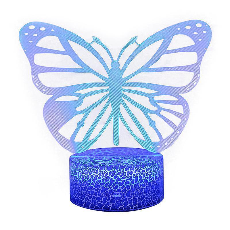 Butterfly Night Light, Birthday Gift For Girls 3D Illusion - Image 1