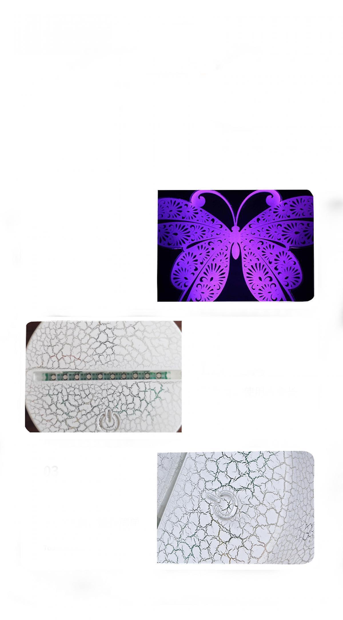 Butterfly Night Light, Birthday Gift For Girls 3D Illusion - Image 3