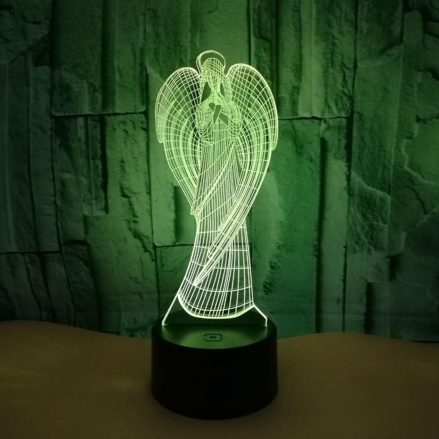 3D Angel Wing Night Light Lamp Illusion Night Ligh - Image 1