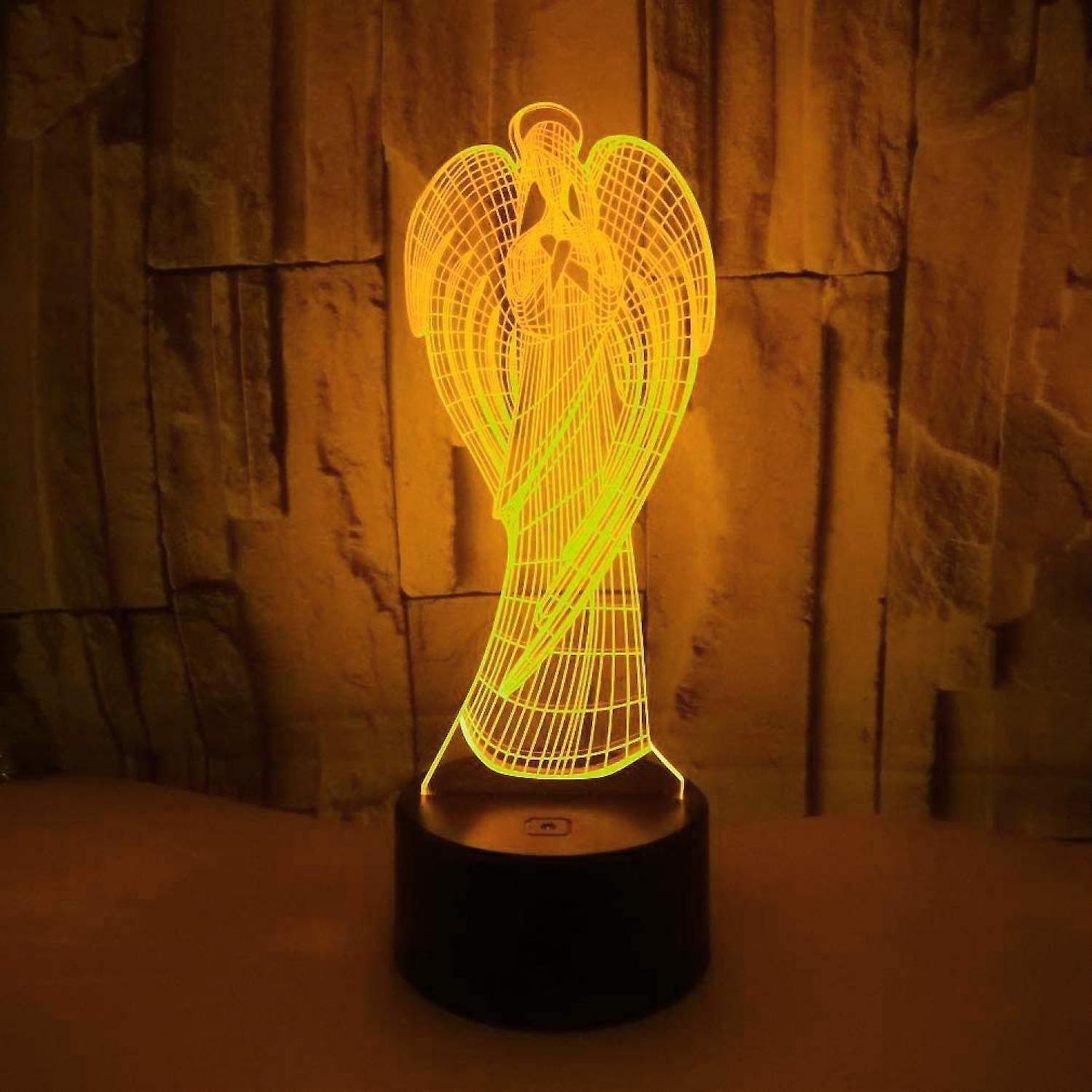 3D Angel Wing Night Light Lamp Illusion Night Ligh - Image 5