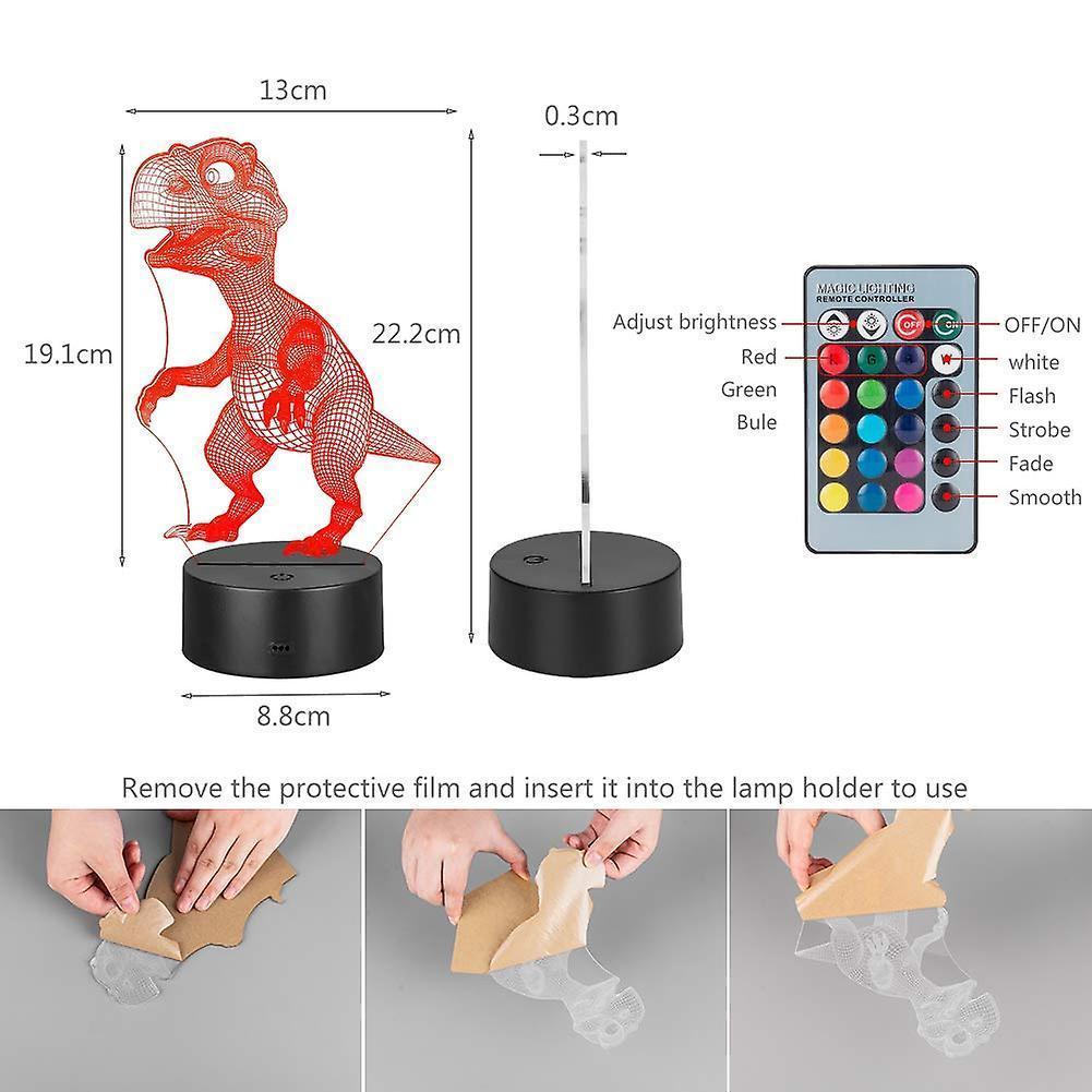 3D Optical Illusion Night Light 7 LED Color Changi - Image 3