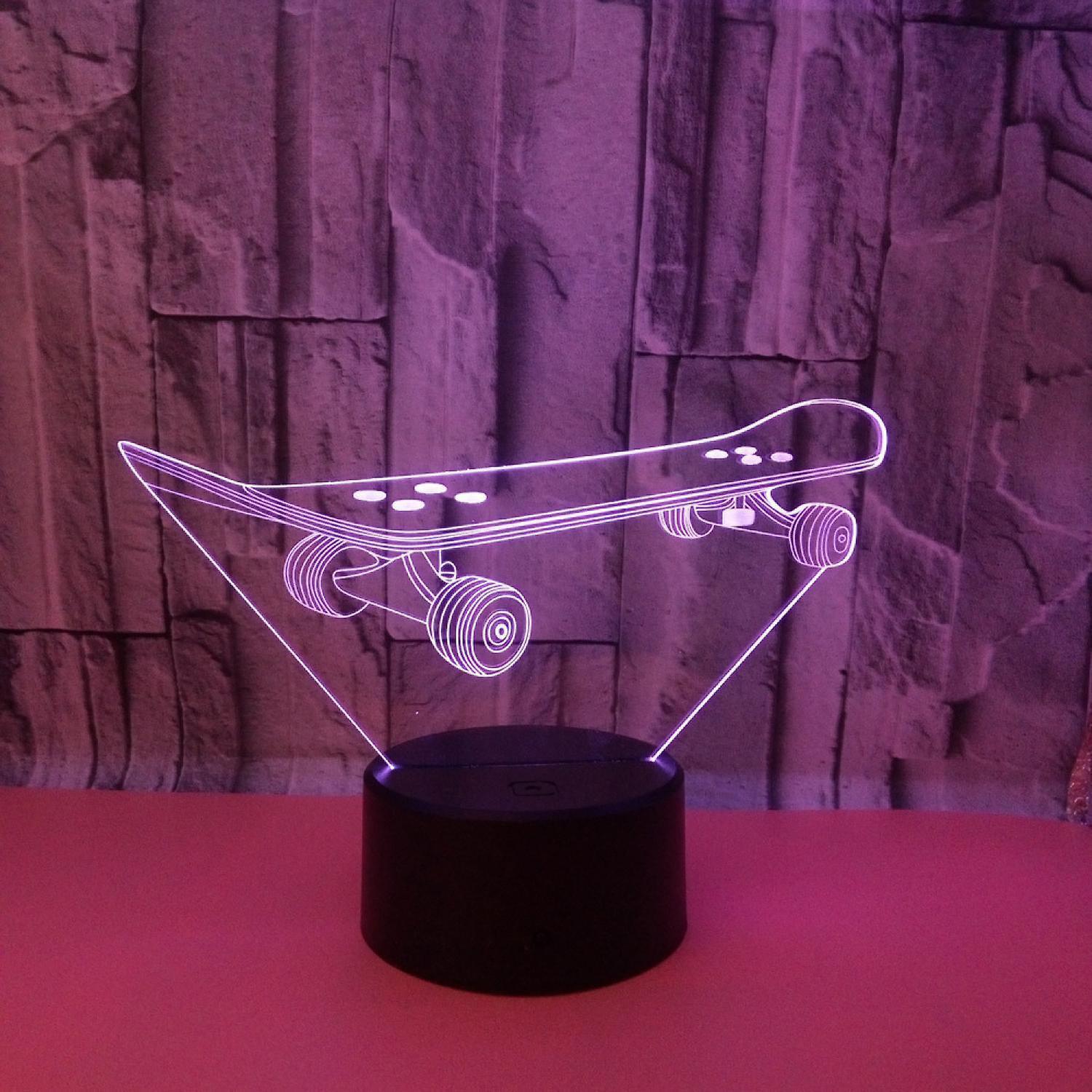 3D Optical Illusion Skateboard Sensor Night Light - Image 4