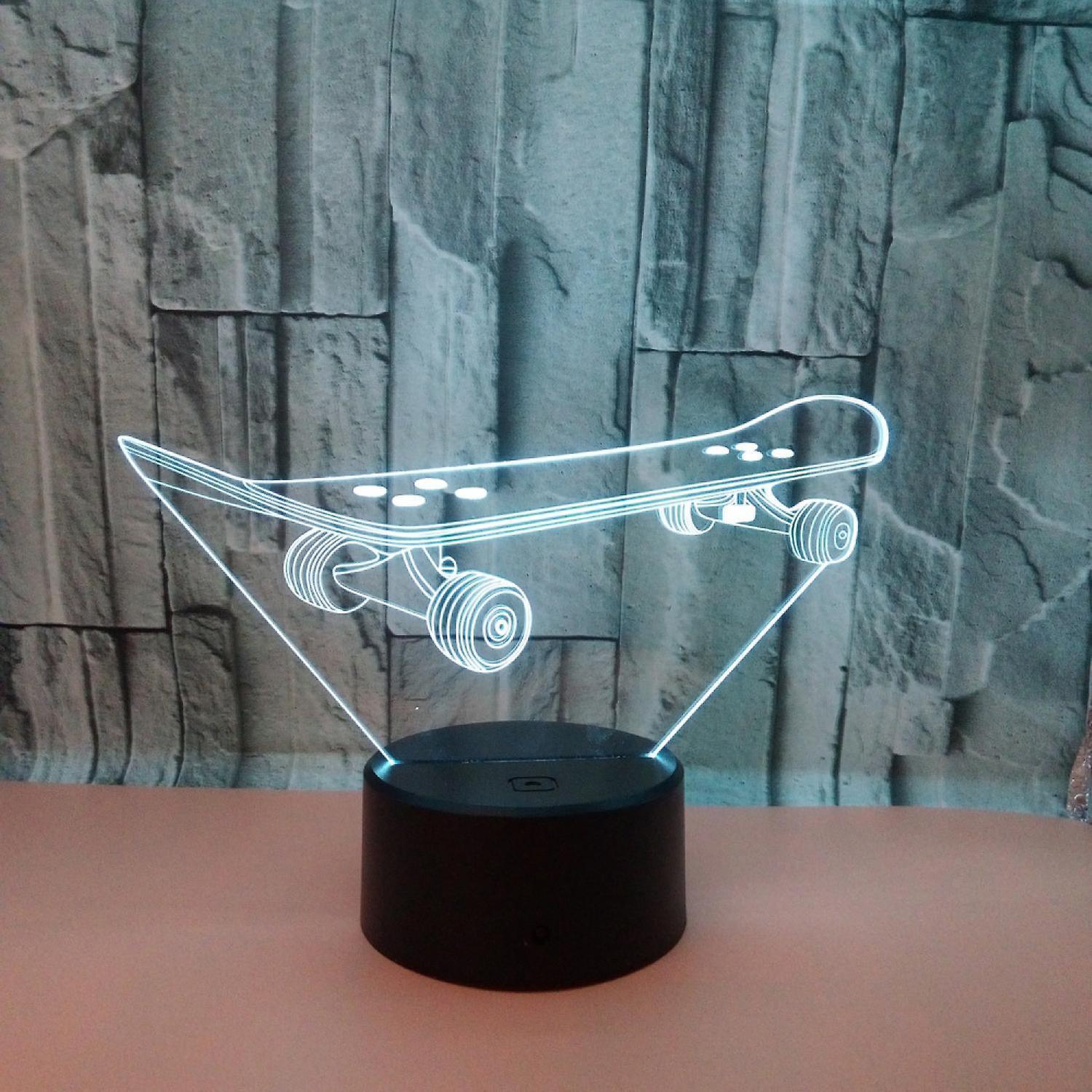 3D Optical Illusion Skateboard Sensor Night Light - Image 5
