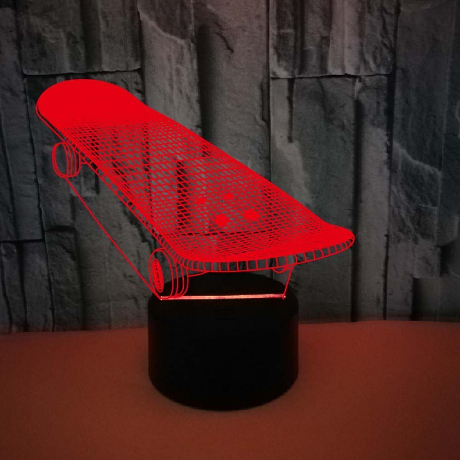 3D Optical Illusion Skateboard Sensor Night Light - Image 4