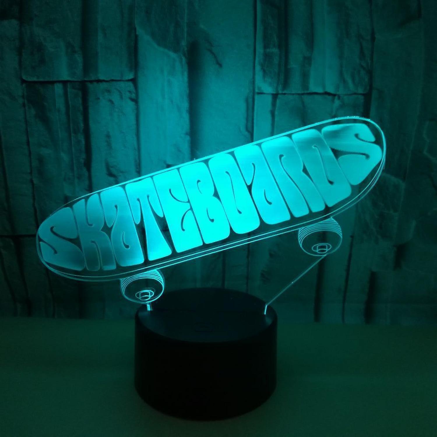 3D Optical Illusion Skateboard Sensor Night Light - Image 3