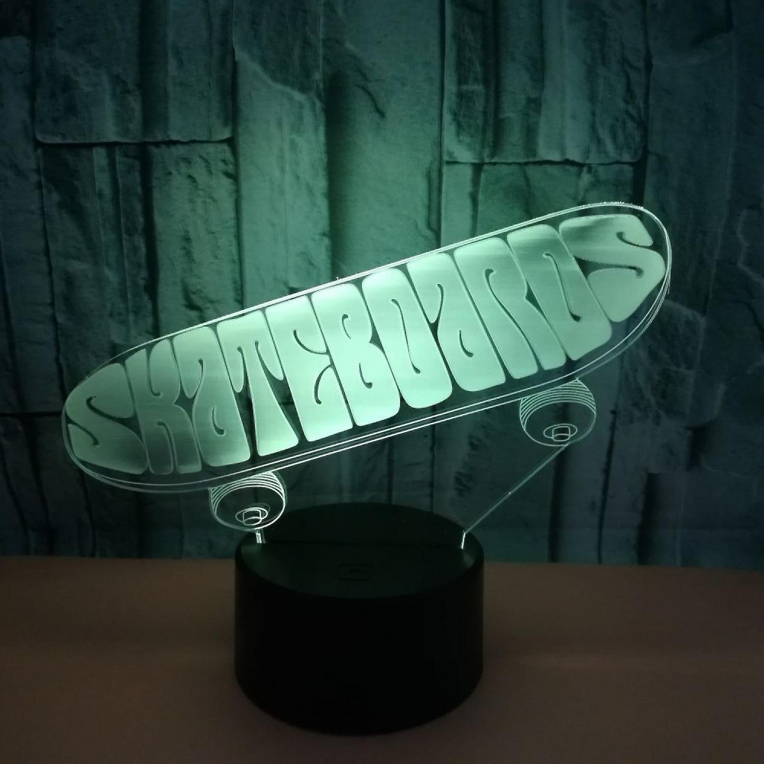 3D Optical Illusion Skateboard Sensor Night Light - Image 4