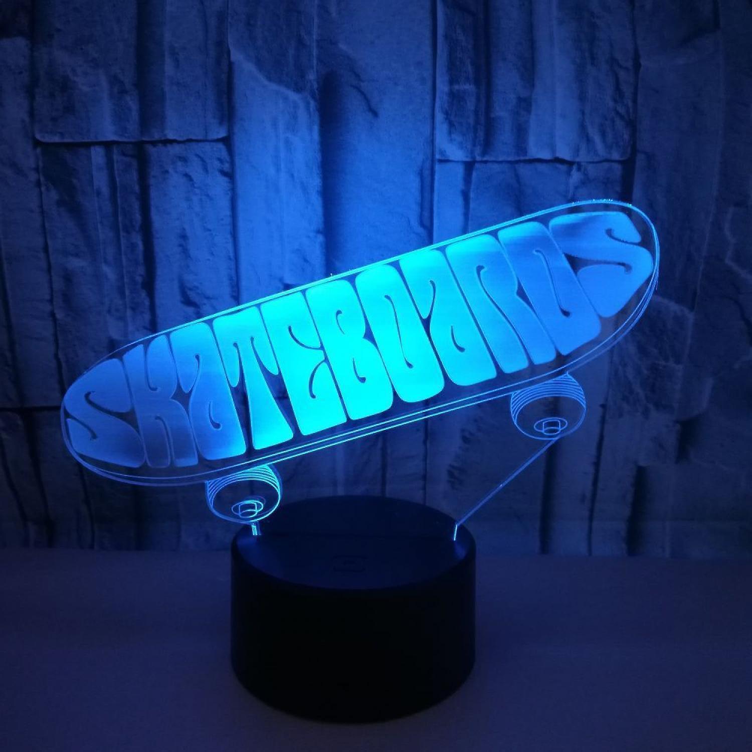 3D Optical Illusion Skateboard Sensor Night Light - Image 5