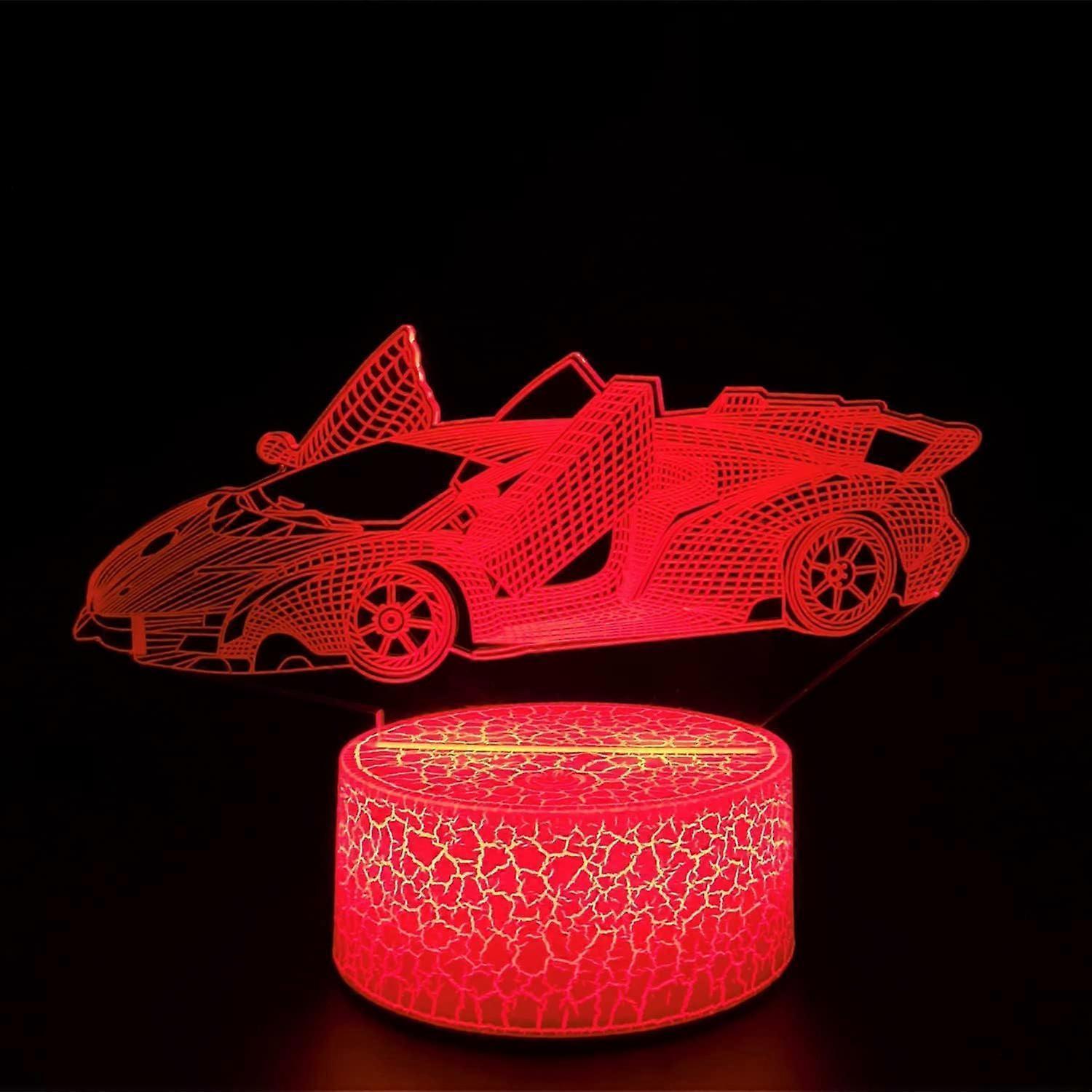 3D Optical Illusion Night Light Visual Creative LED Desk Lamp Remote and Touch Control 7 or 16 Color Changes USB Powered - Image 4