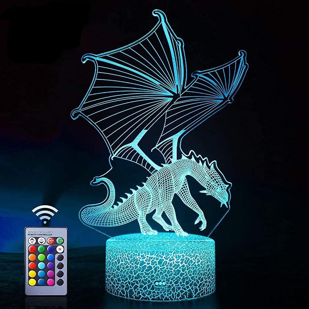 Dragon Lamp. Flying Dragon Night Light. Remote Control & 16 Colors Illusion - Image 1