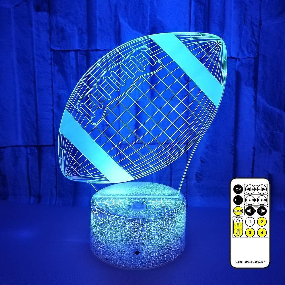 Football Night Lights For babies - 3D Led Illusion Lamp With Touch & Remote Control - Image 1