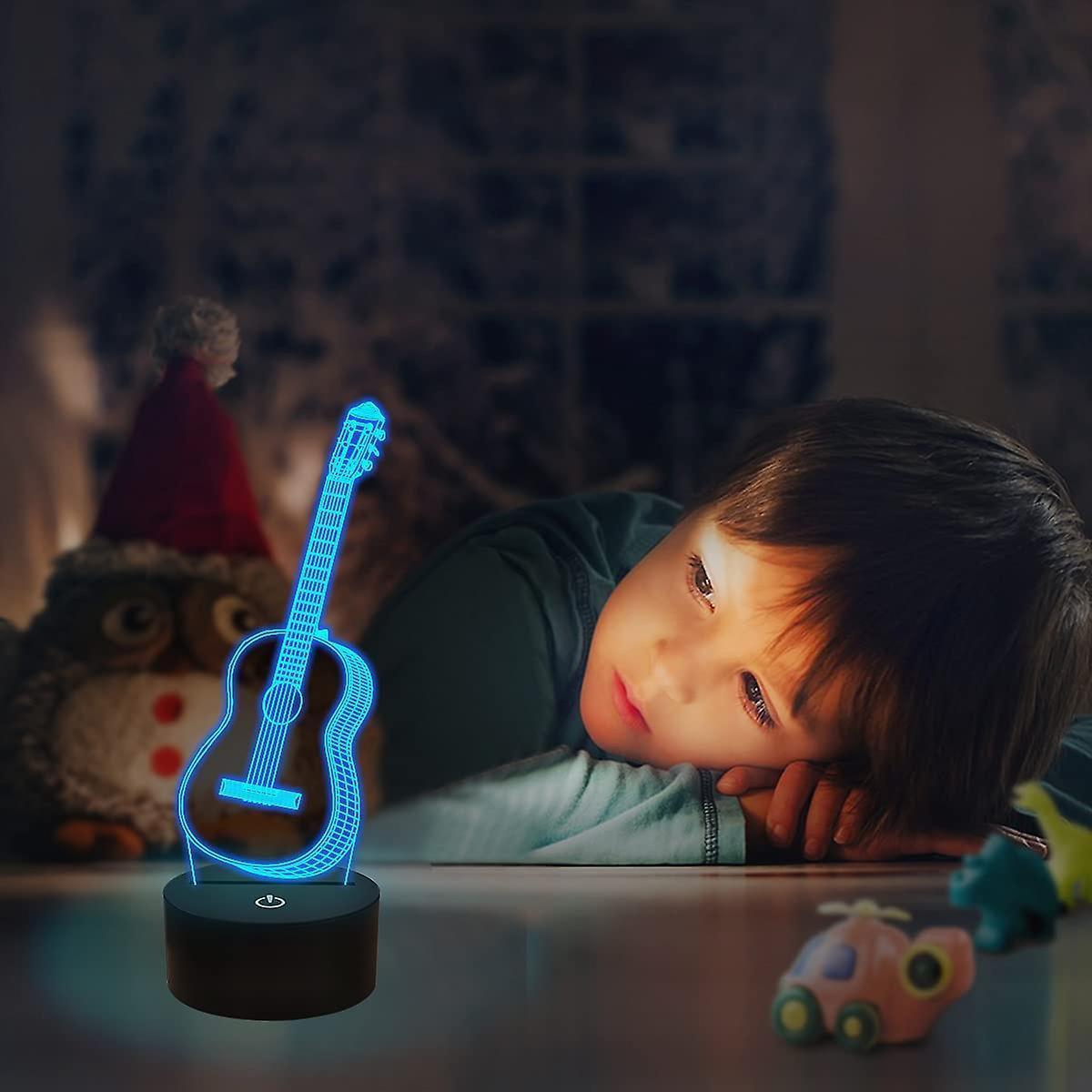 3D Night Light Guitar Gifts for Music Lovers, 3D Illusion Lamp with Remote Gift - Image 5