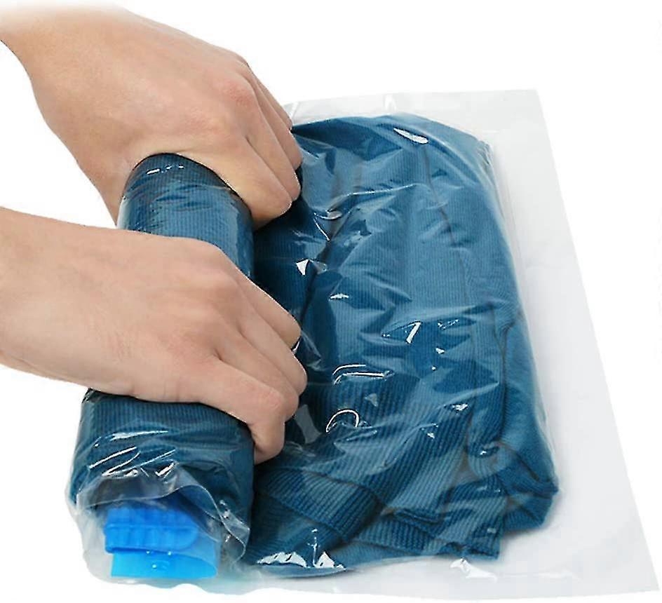 Travel Vacuum Bags For Rolling By Hand 8 Pieces Vacuum Storage Bags For Travel Gift - Image 1