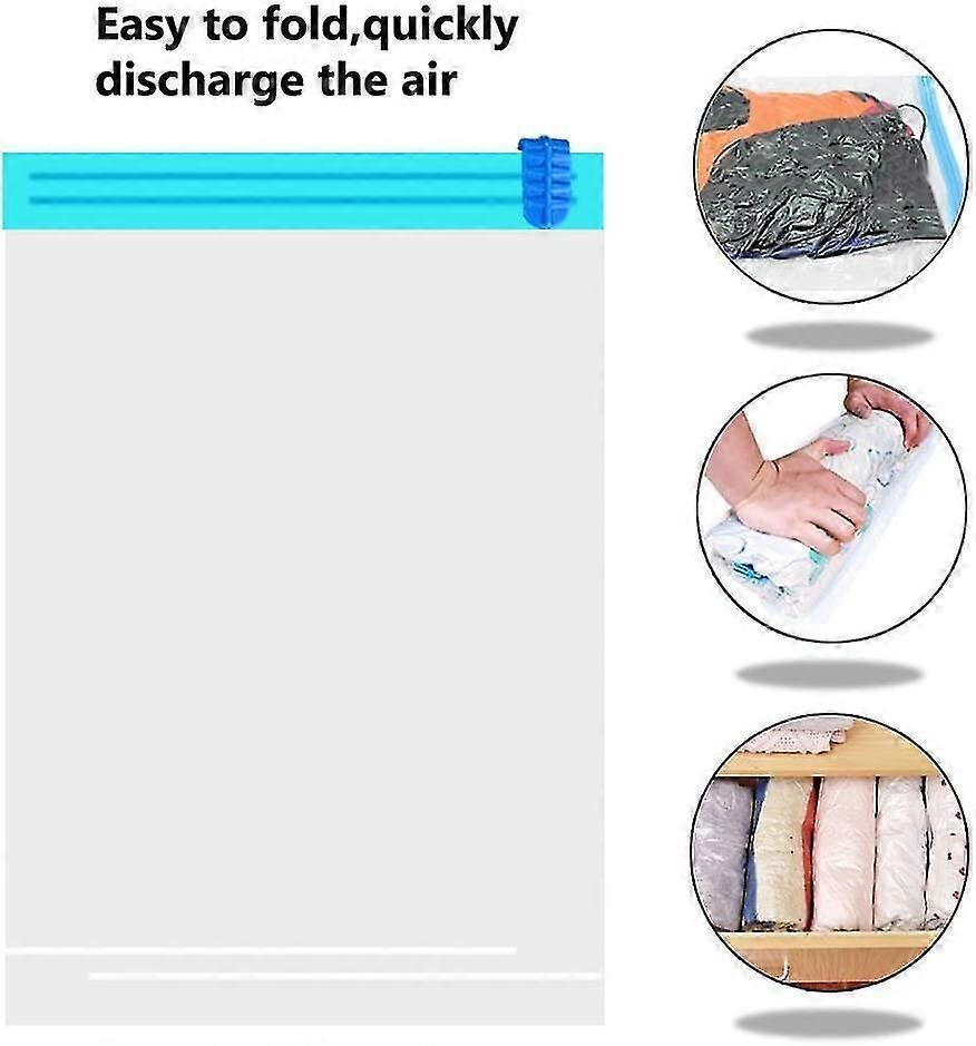 Travel Vacuum Bags For Rolling By Hand 8 Pieces Vacuum Storage Bags For Travel Gift - Image 3