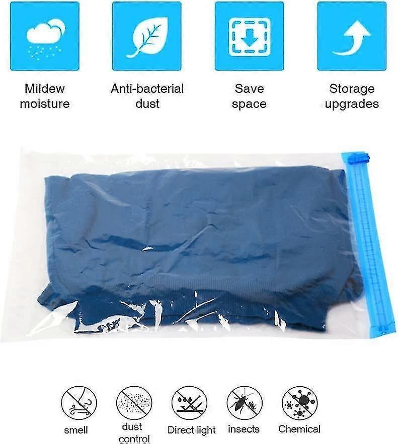Travel Vacuum Bags For Rolling By Hand 8 Pieces Vacuum Storage Bags For Travel Gift - Image 5