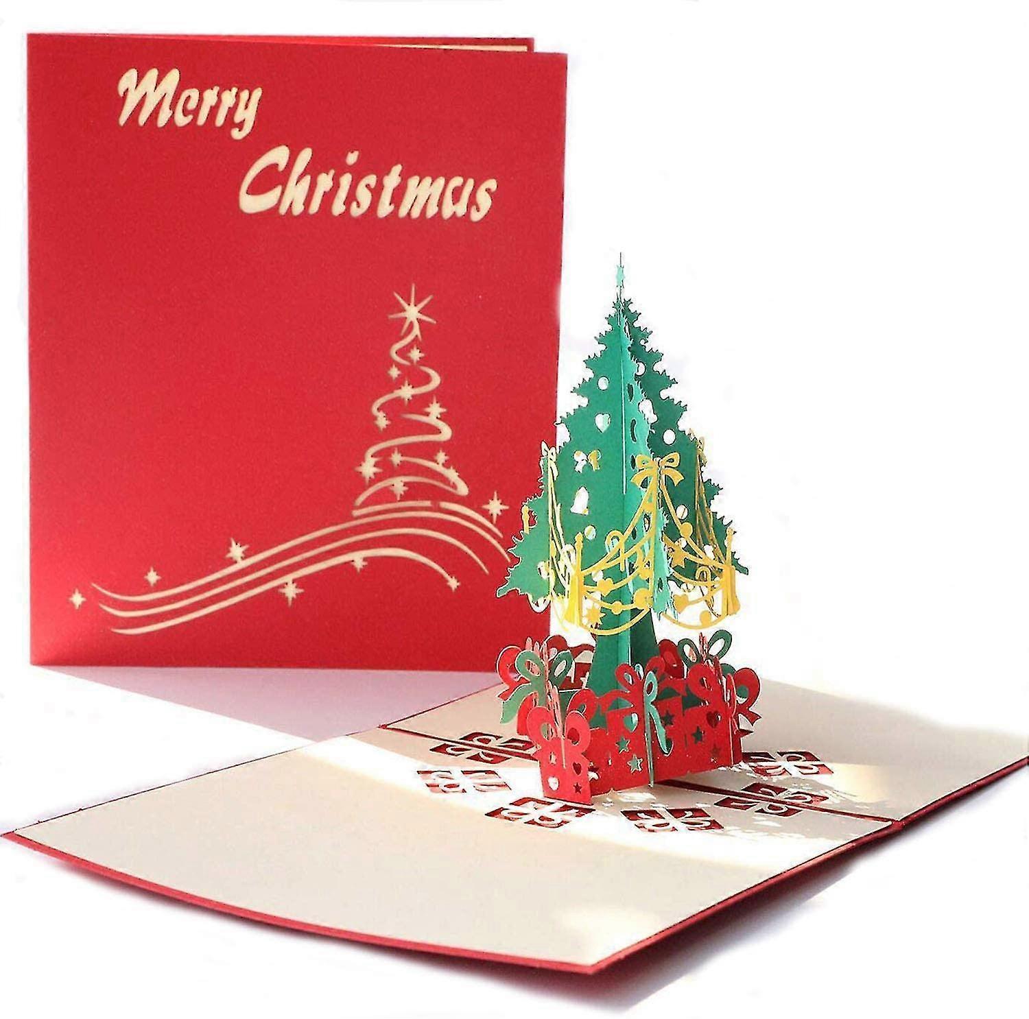 3d Christmas Cards, Pop Up Christmas Card, Christmas Greeting Cards With Envelopes, Best Gift For Christmas, Christmas Gift Card (christmas Tree) - Image 4