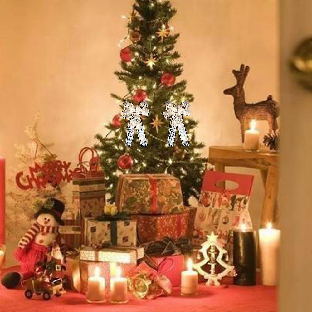 Christmas Transparent Glowing Bow Christmas Tree Decor Xmas Ornament - Image 4