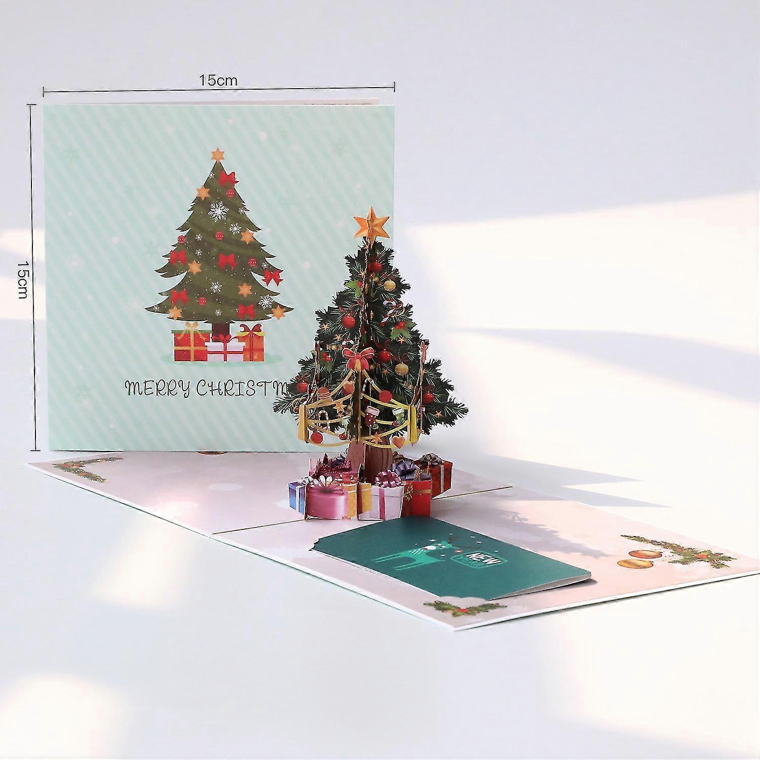 Christmas Card 3d Christmas Card Novel And Optimistic Gift New Year Gift (1 Christmas Tree 15*15cm) - Image 1