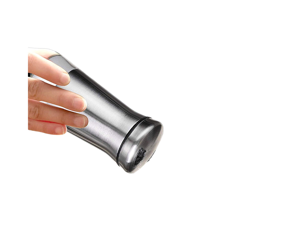 Salt Spice Shaker Dispenser Adjustable Pour Holes Stainless Steel Pepper Box Can-Silver - Image 1