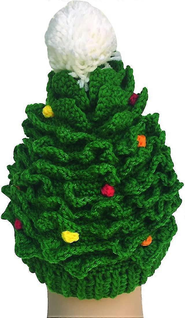 Unisex Christmas Winter Knitted Crochet Beanie Santa Hat Bearded Caps - Image 3