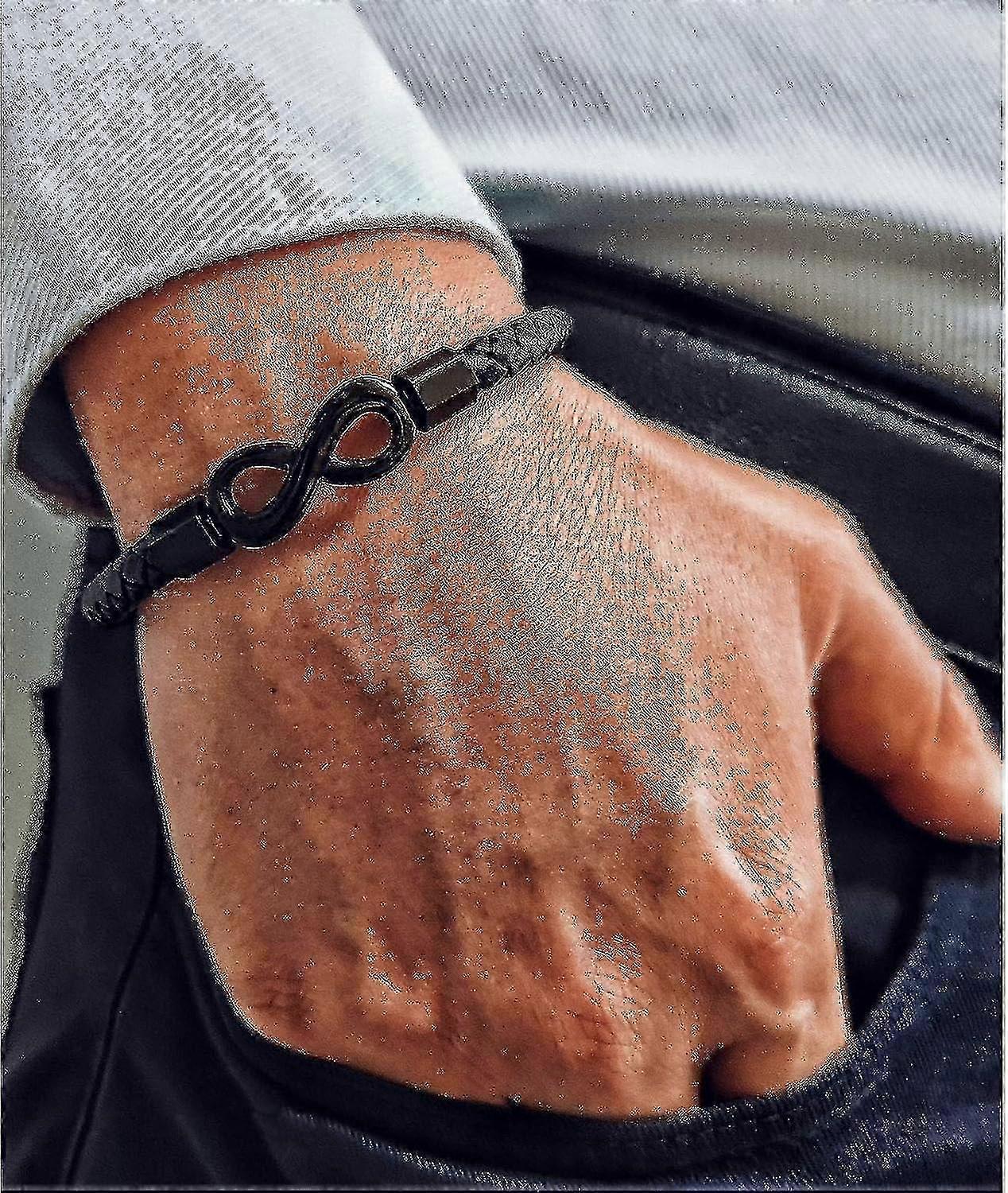 To My Man, Infinity Leather Bracelet Husband Gifts From Wife I Love You Forever And Always Bracelet Boyfriend Anniversary Birthday Christmas Fathers G - Image 3