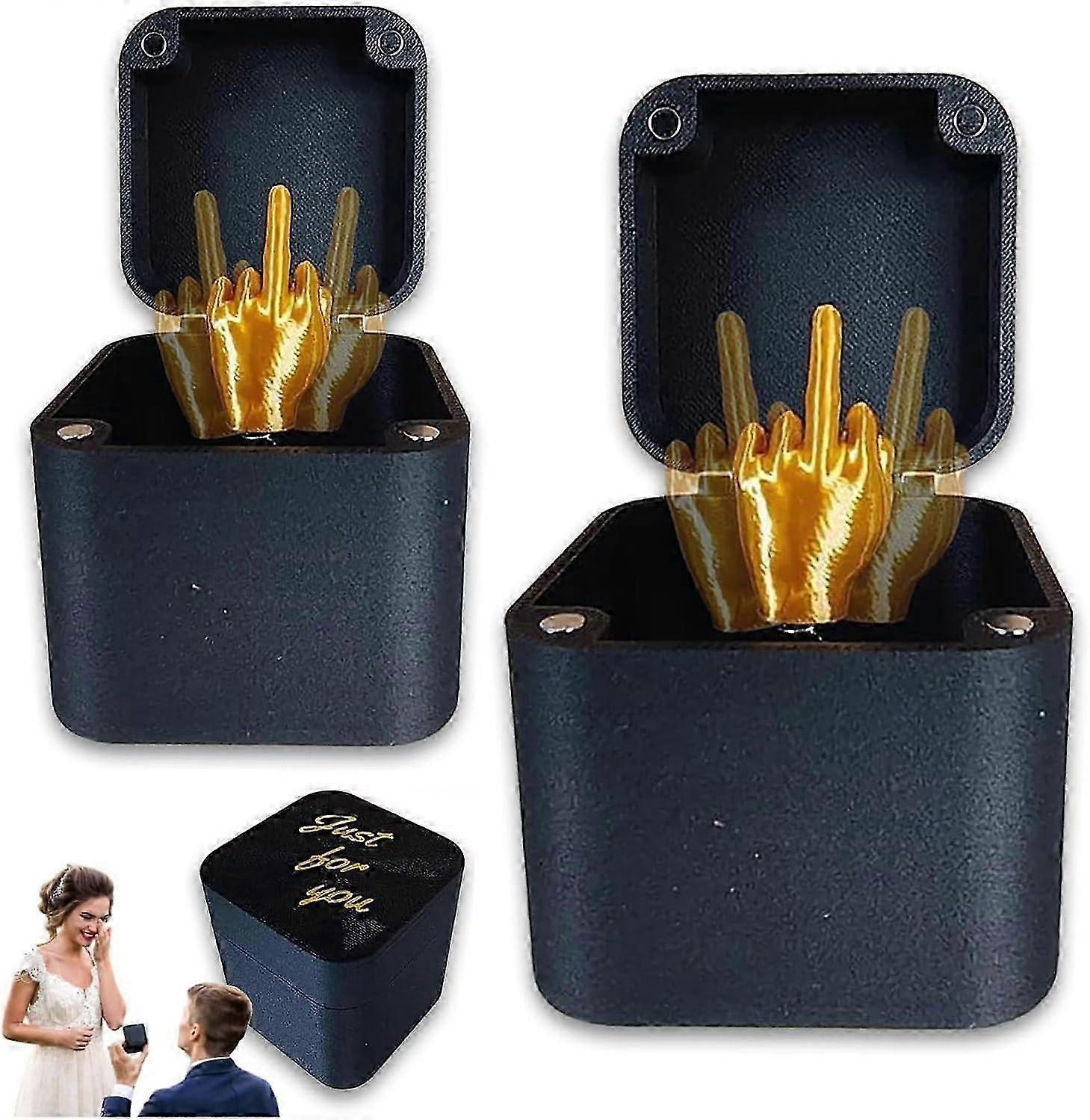 Middle Finger Surprise Gift Box, Funny Pop Up Surprise Gift Box, Christmas Halloween Novelty Fun Prank Gift for Office Desk Decor Home Dcor - JA - Image 1