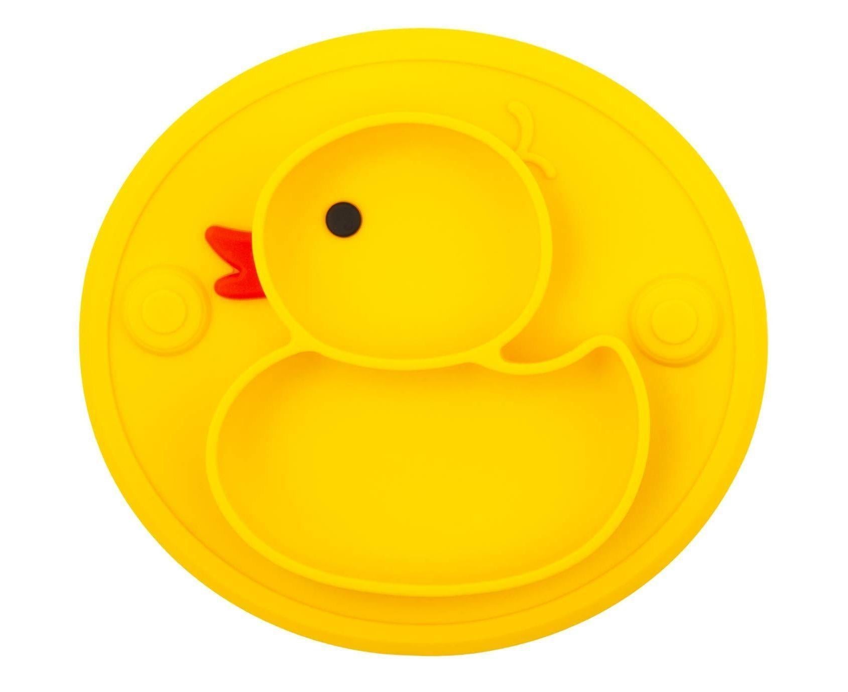 Babies Plate Silicone Babies Plates Suction Placemat Divided Dishes for Babies and Babiess One-Piece Strong Suction, BPA Free, Microwave Dishwasher secure - Image 1
