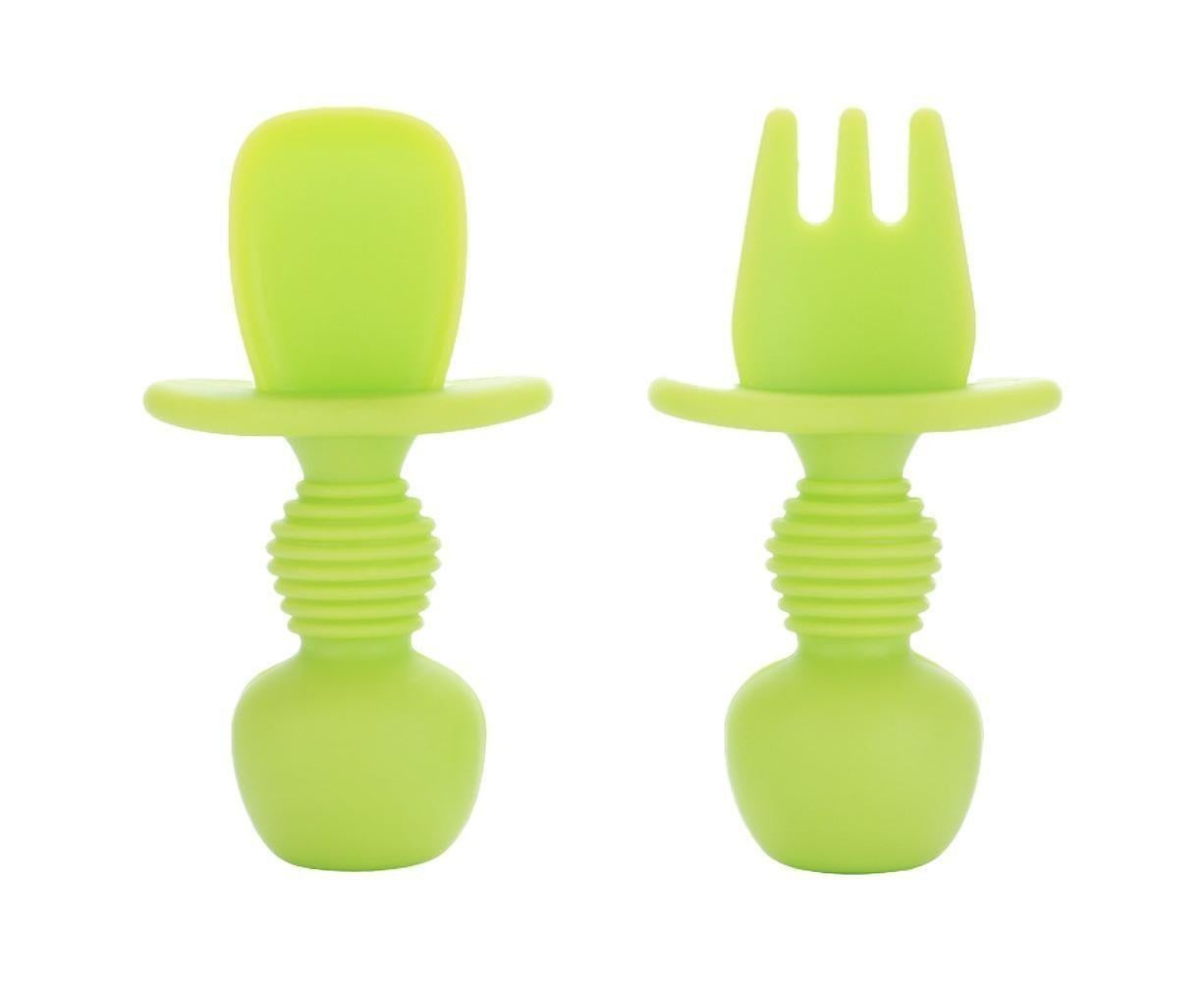 Babies Utensils Set - Silicone Babies Utensils - Anti-Choke Babies Spoon And Babies Fork Utensils Set - Image 1
