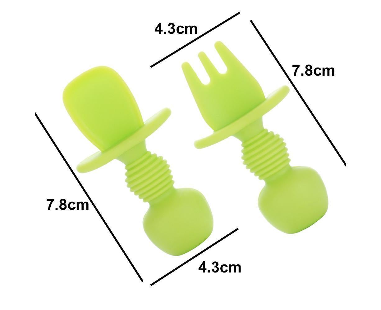 Babies Utensils Set - Silicone Babies Utensils - Anti-Choke Babies Spoon And Babies Fork Utensils Set - Image 2