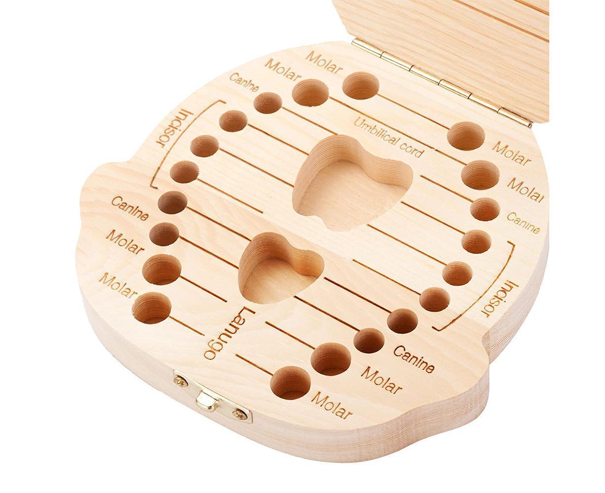 Babies Tooth Box Keepsake For Girls,Wooden Tooth Storage And Saver Box For Lost Teeth girl - Image 4
