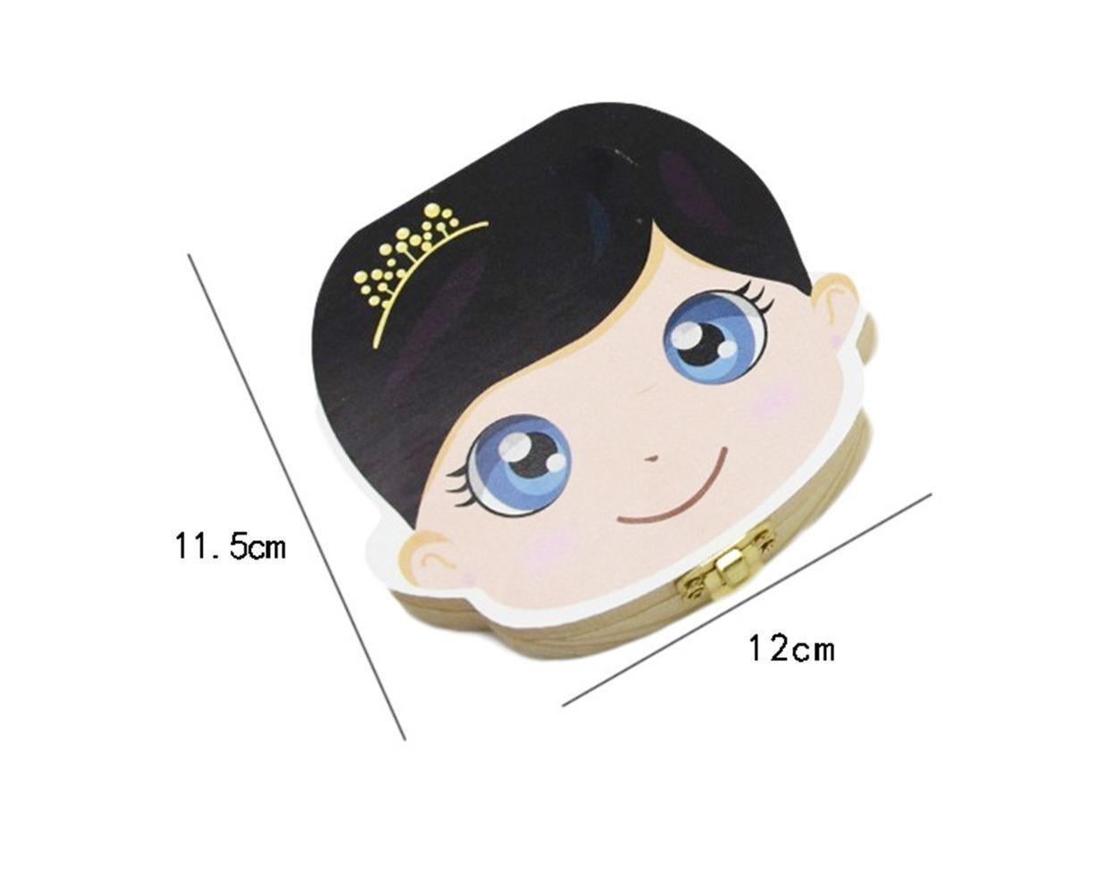 Babies Tooth Box Keepsake For Girls,Wooden Tooth Storage And Saver Box For Lost Teeth girl - Image 5