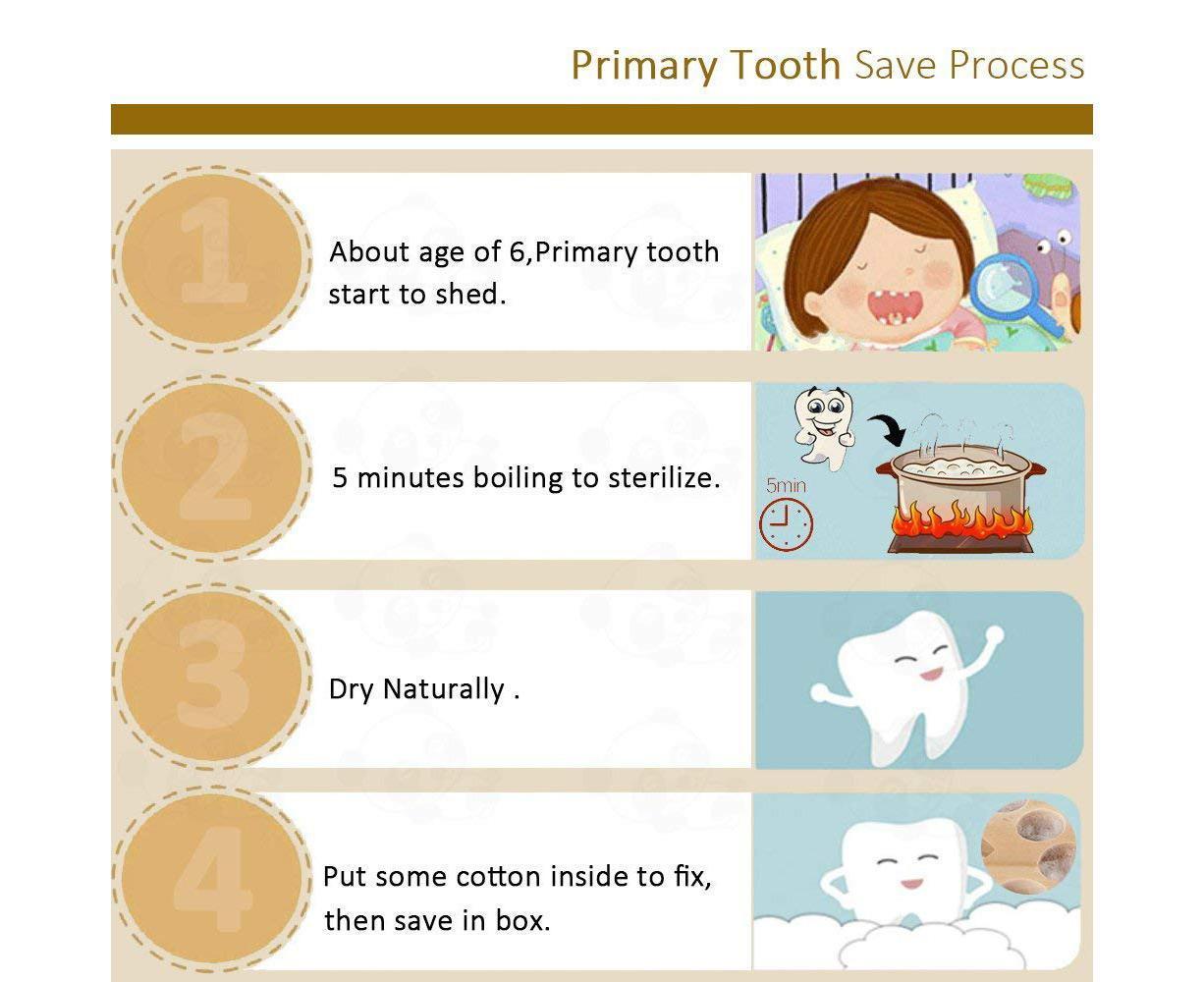 Babies Tooth Box Keepsake For Girls,Wooden Tooth Storage And Saver Box For Lost Teeth girl - Image 7