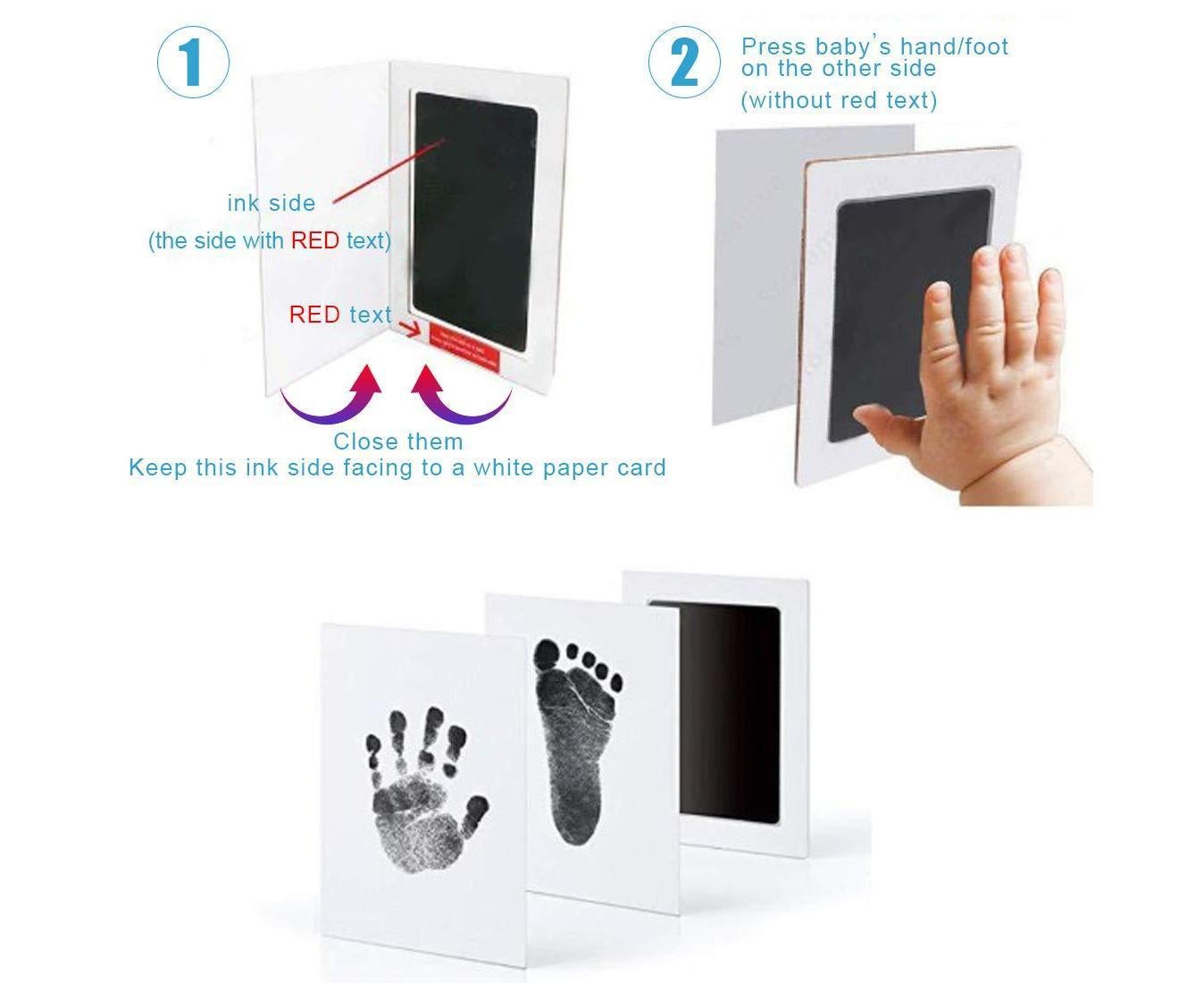 4PCS Babies Handprint and Footprint,Babies Imprint Kit for babies 0-6 Months - Image 2