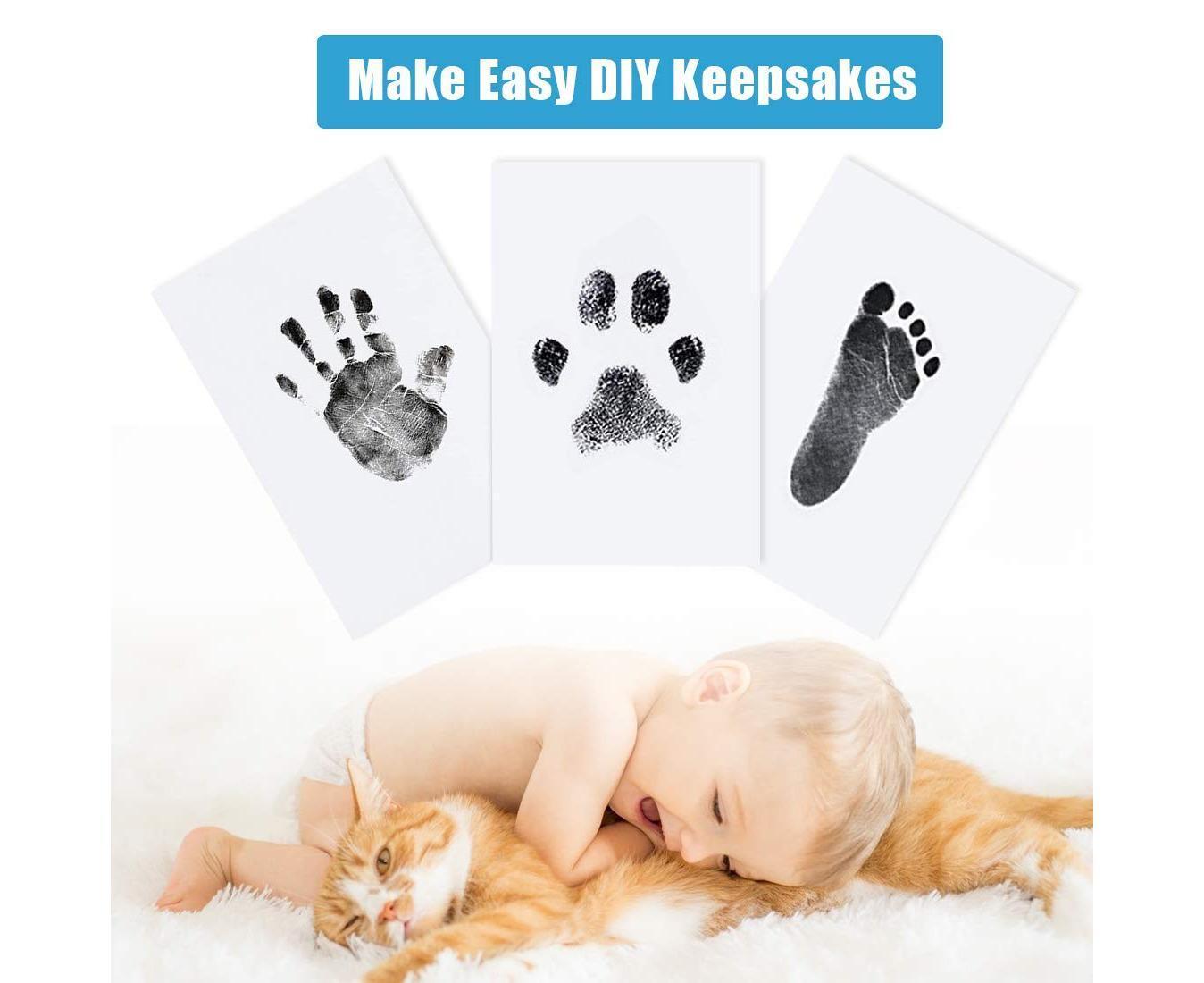 4PCS Babies Handprint and Footprint,Babies Imprint Kit for babies 0-6 Months - Image 3