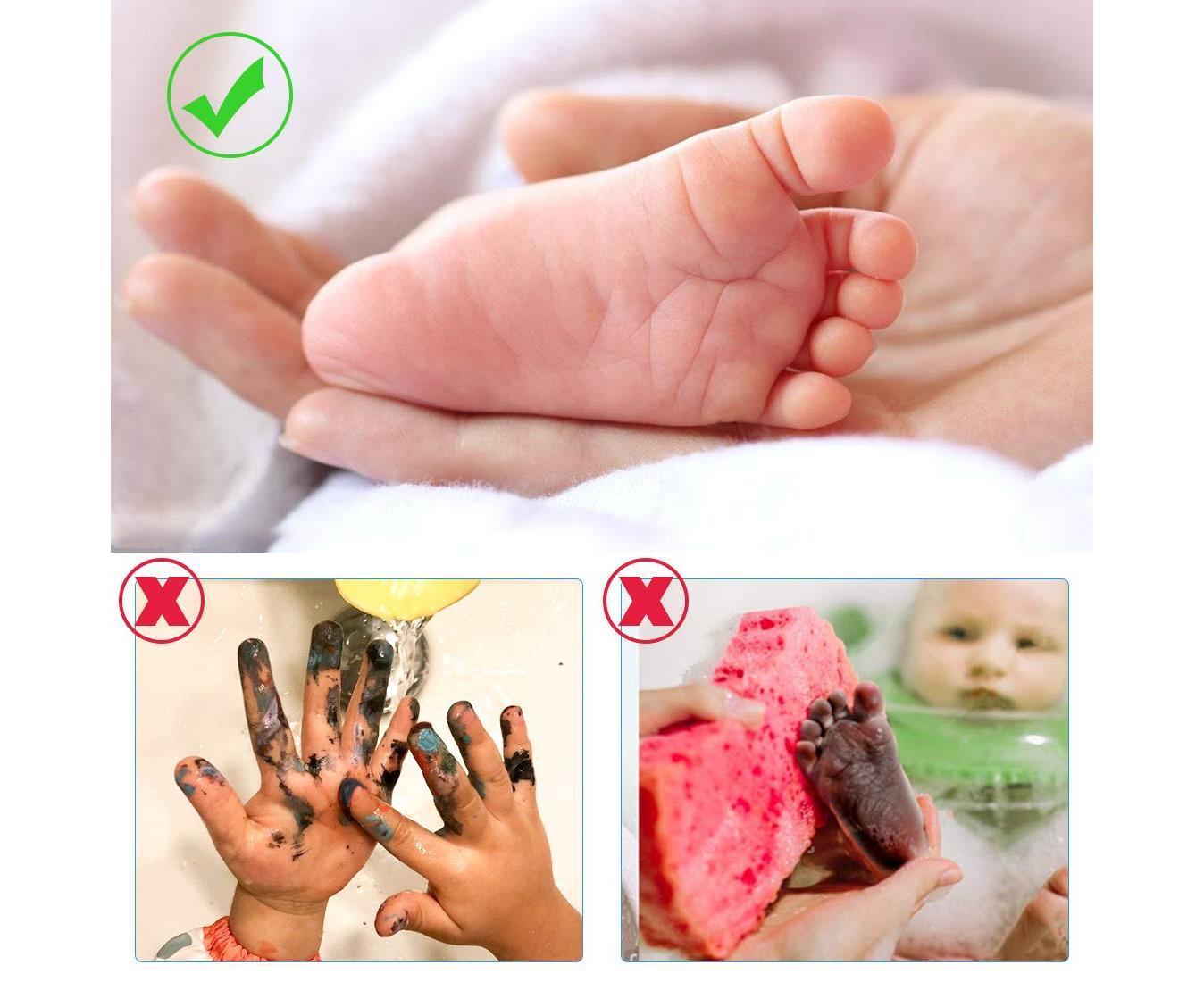 4PCS Babies Handprint and Footprint,Babies Imprint Kit for babies 0-6 Months - Image 5