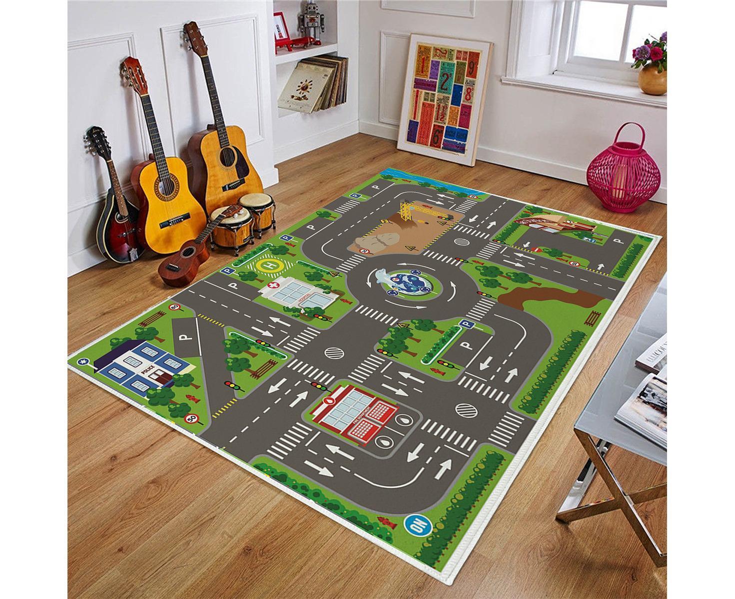 Babies Carpet Play Mat Suitable For Playing With Cars And Toys - Play, Learn And Have Fun securely - Image 3