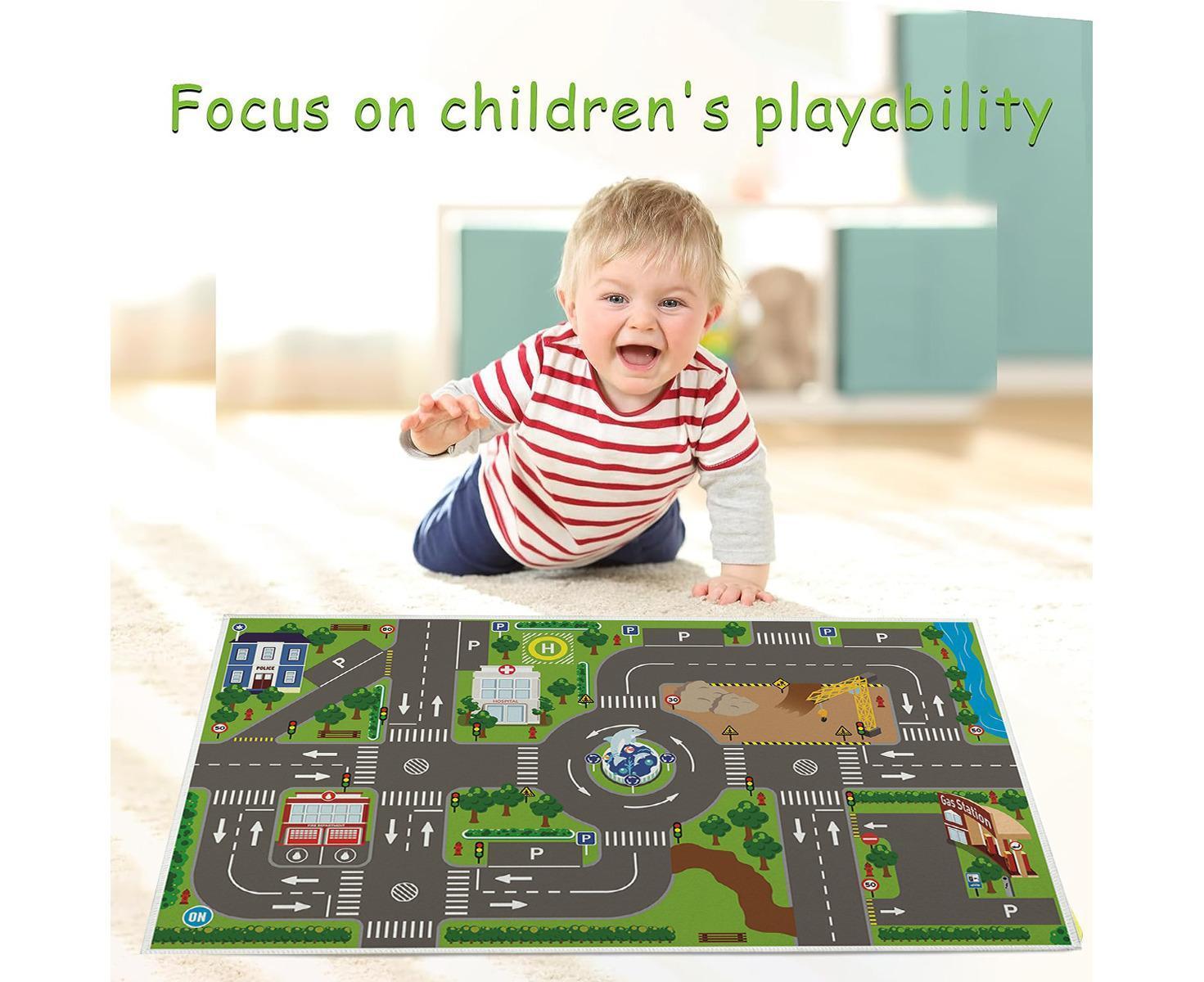 Babies Carpet Play Mat Suitable For Playing With Cars And Toys - Play, Learn And Have Fun securely - Image 5