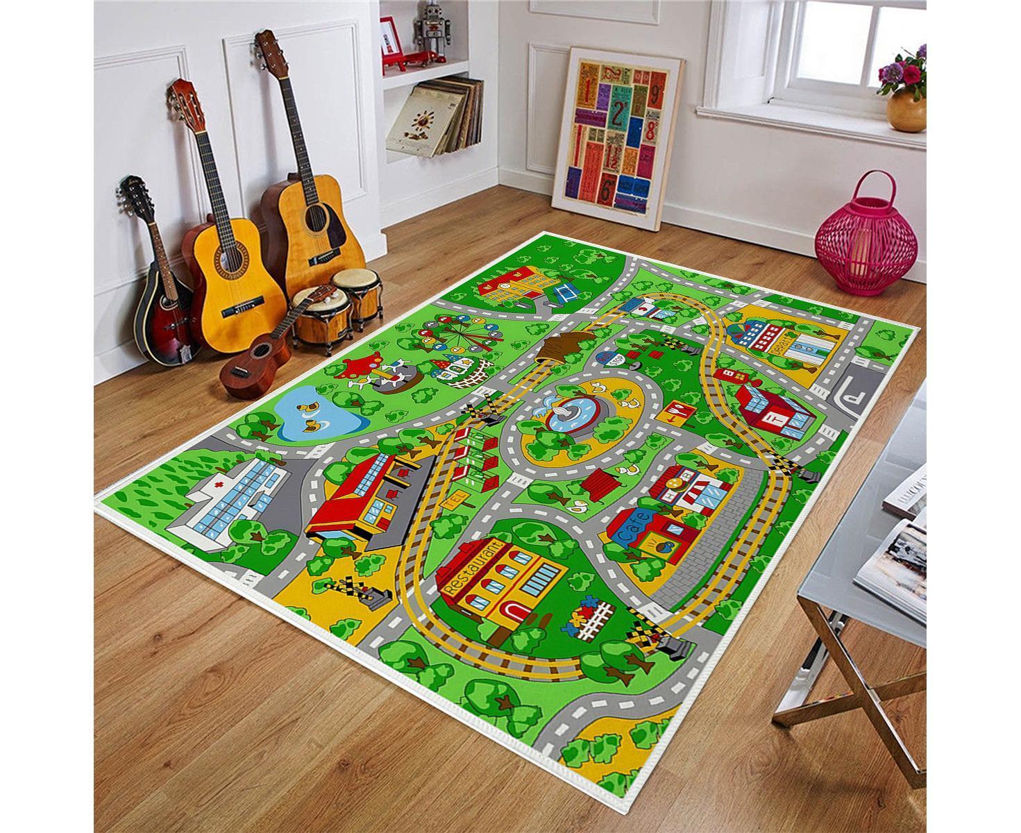 Babies Carpet Play Mat Suitable For Playing With Cars And Toys - Play, Learn And Have Fun securely - Image 3