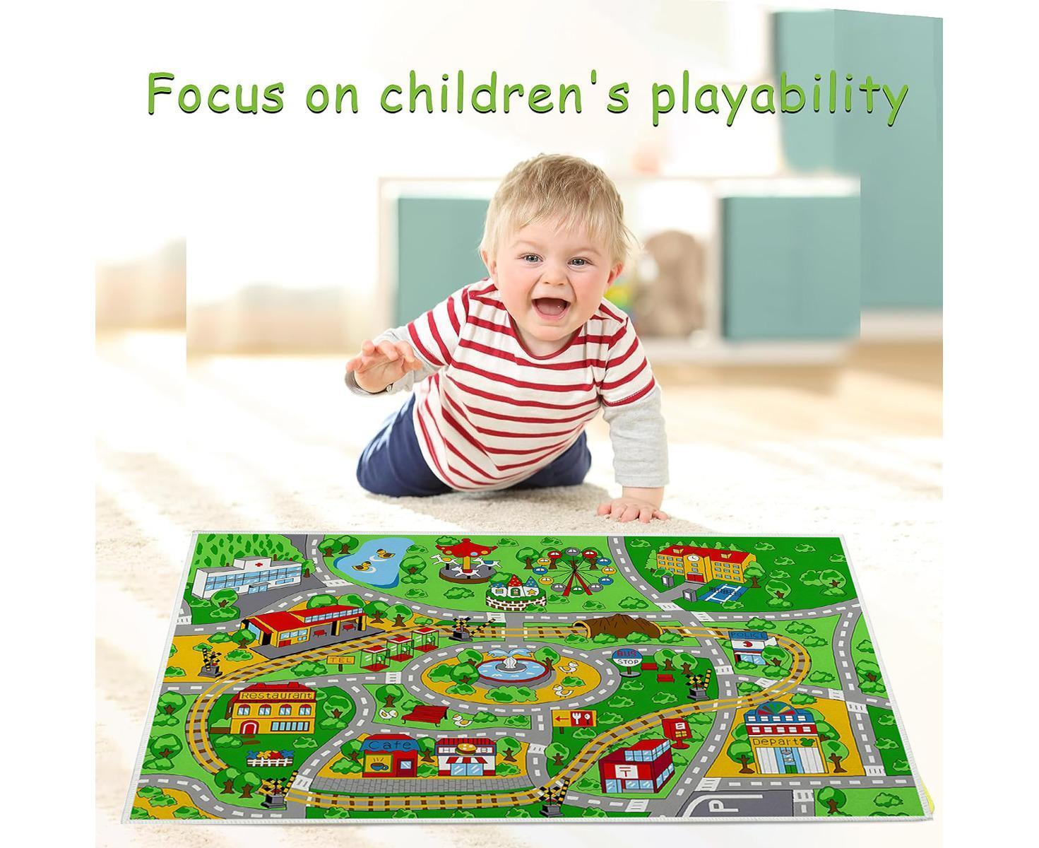 Babies Carpet Play Mat Suitable For Playing With Cars And Toys - Play, Learn And Have Fun securely - Image 5