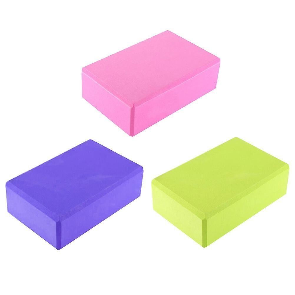 3 Pcs Fitness Yoga Brick Yoga Bolster Brick Yoga Practice Blocks Yoga Support Blocks - Image 1