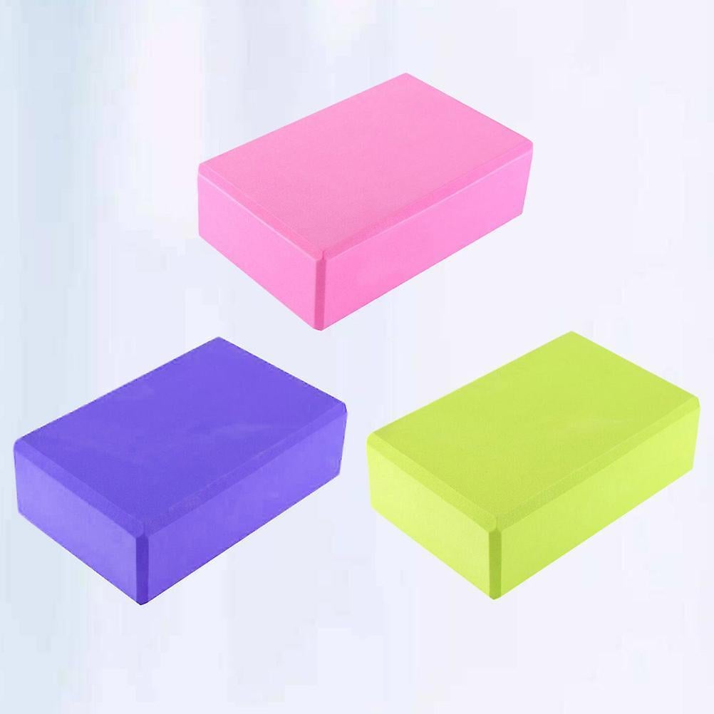 3 Pcs Fitness Yoga Brick Yoga Bolster Brick Yoga Practice Blocks Yoga Support Blocks - Image 2
