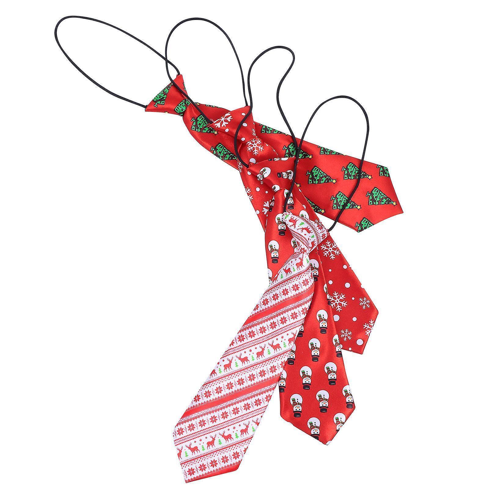 4pcs Christmas babies Ties Cartoon Handsome babies Ties Creative Xmas Ties - Image 2