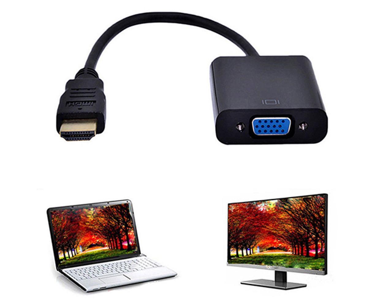 1080P VGA Male to HDMI-compatible Video Adapter Universal Gold Plated Female for PC HDTV - White - Image 4