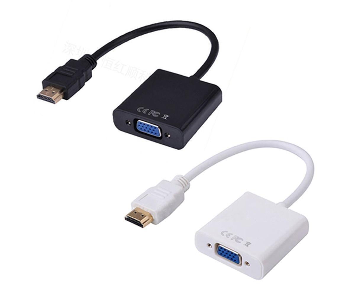 1080P VGA Male to HDMI-compatible Video Adapter Universal Gold Plated Female for PC HDTV - White - Image 8