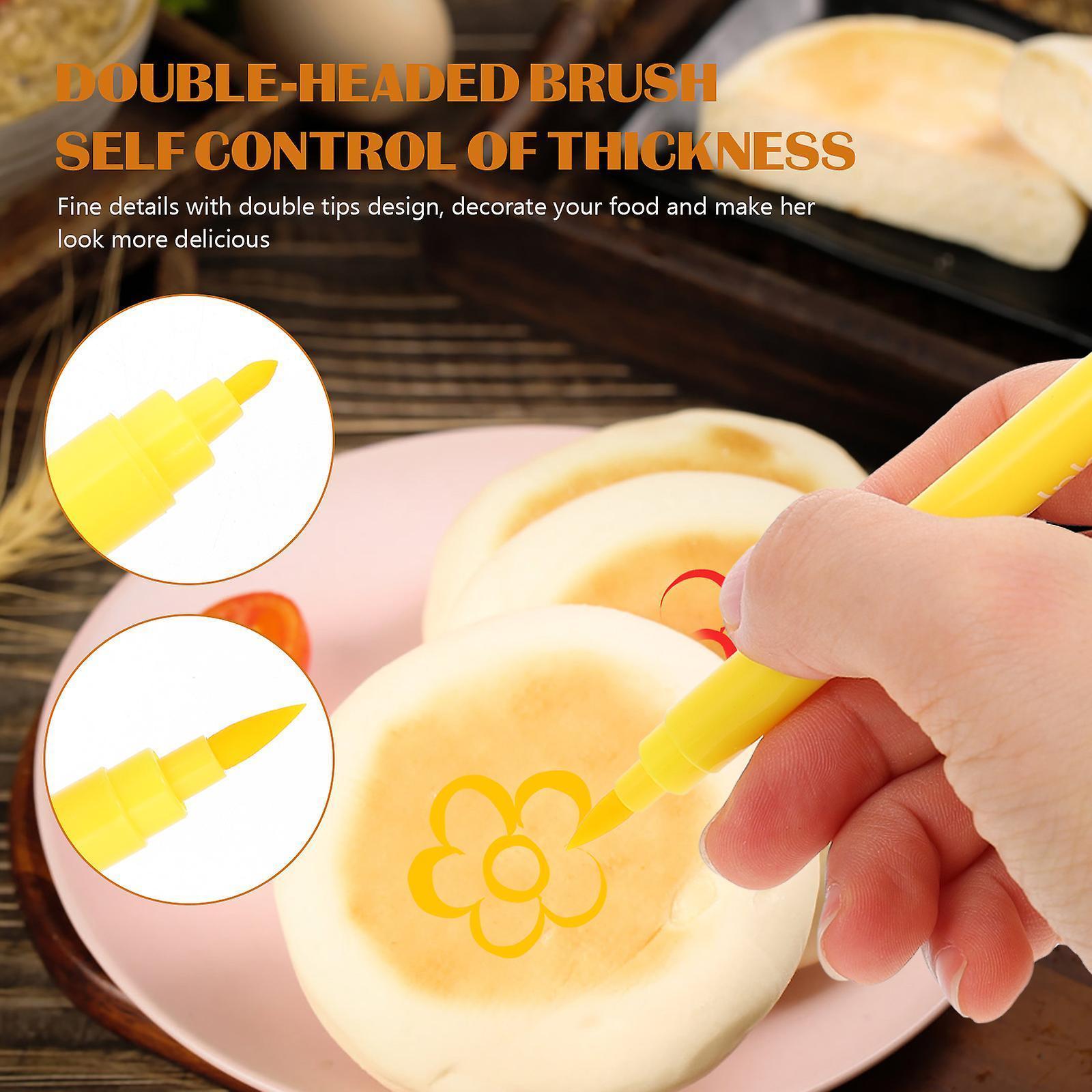 6pcs Double-tips Food Markers Practical Edible Pens Cookie Decorating Pens Convenient Edible Markers - Image 3