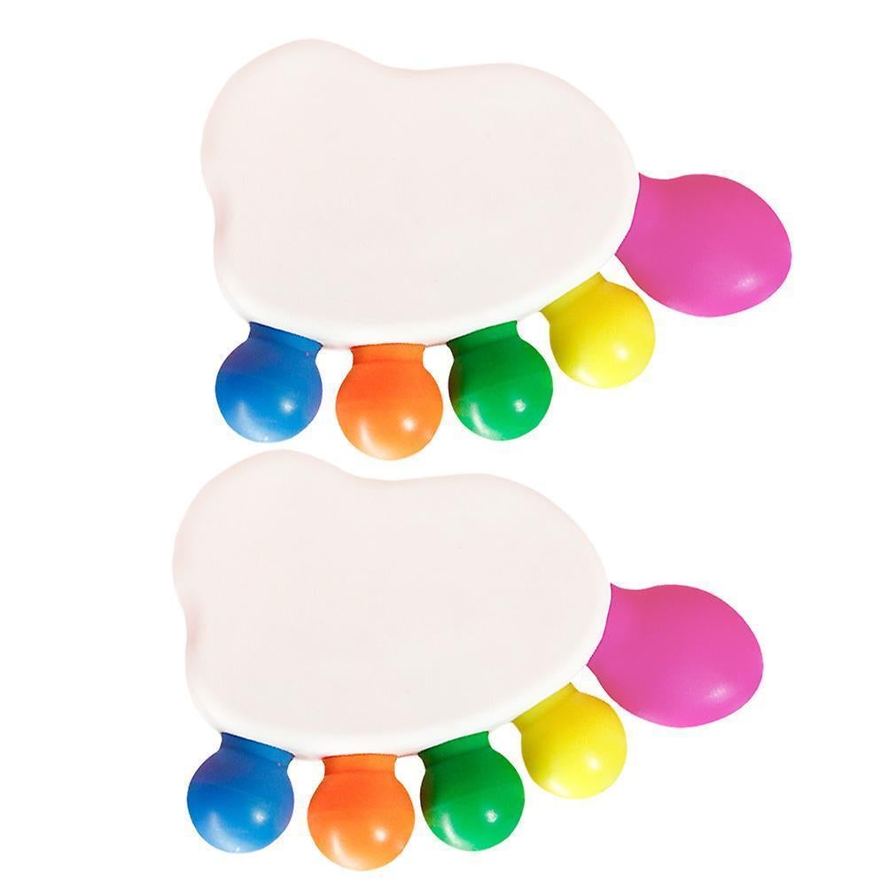 2 Sets Creative Foot Toe Shape Marker Pens Colorful Highlighter Pens for Student - Image 1