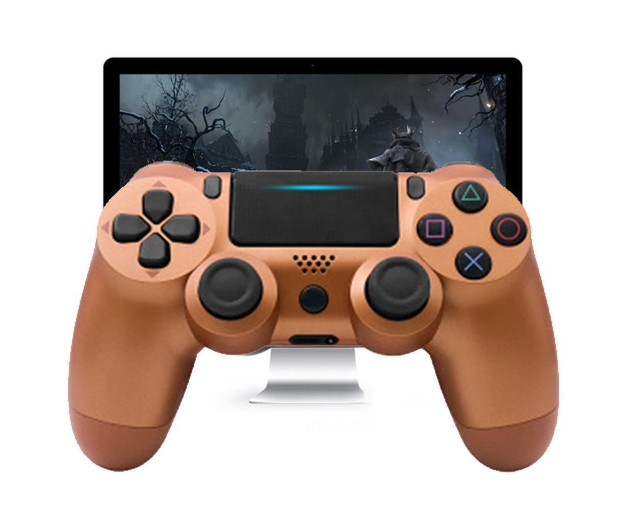 Wireless Game Controller Ps4 Controller Bluetooth Dual Head Head Handle Joystick Game Pad For The Game Console 4 - Bronze - Image 3