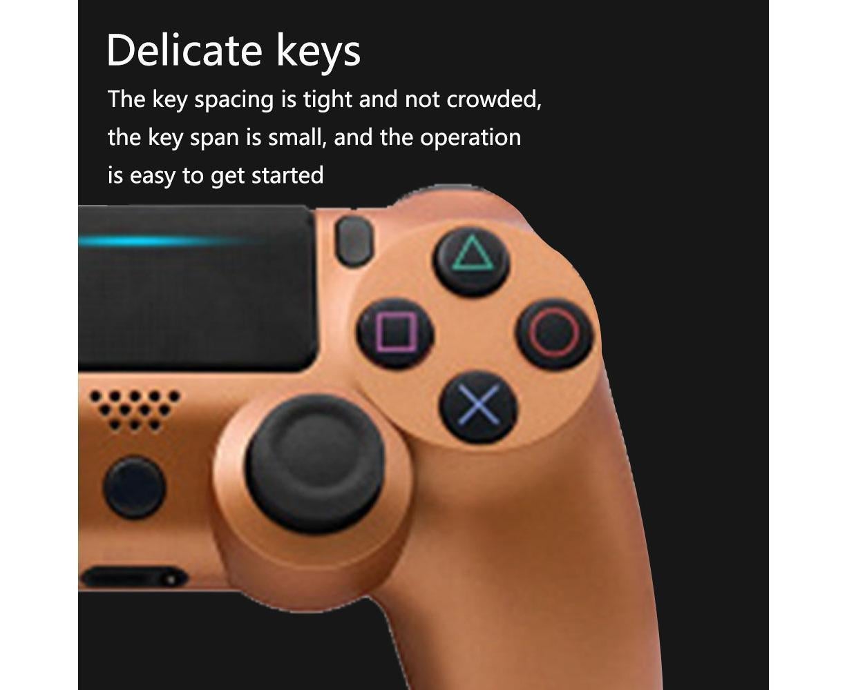 Wireless Game Controller Ps4 Controller Bluetooth Dual Head Head Handle Joystick Game Pad For The Game Console 4 - Bronze - Image 6