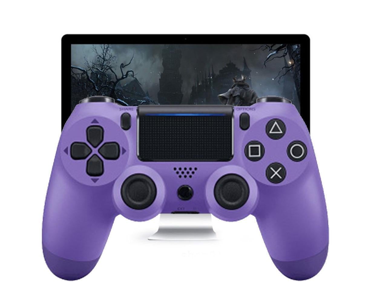 Wireless Game Controller Ps4 Controller Bluetooth Dual Head Head Handle Joystick Game Pad For The Game Console 4 - Electric light purple - Image 3