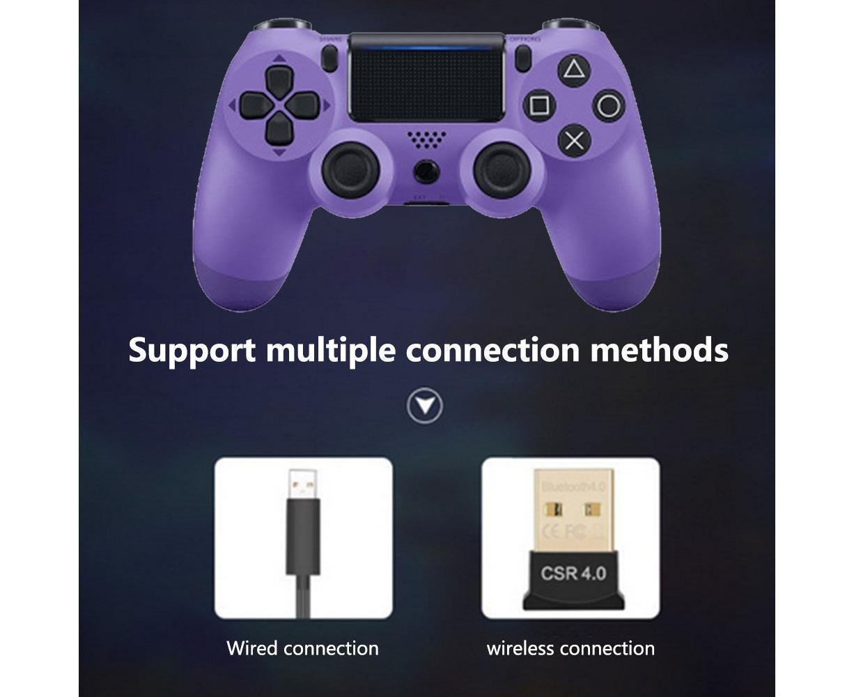 Wireless Game Controller Ps4 Controller Bluetooth Dual Head Head Handle Joystick Game Pad For The Game Console 4 - Electric light purple - Image 4