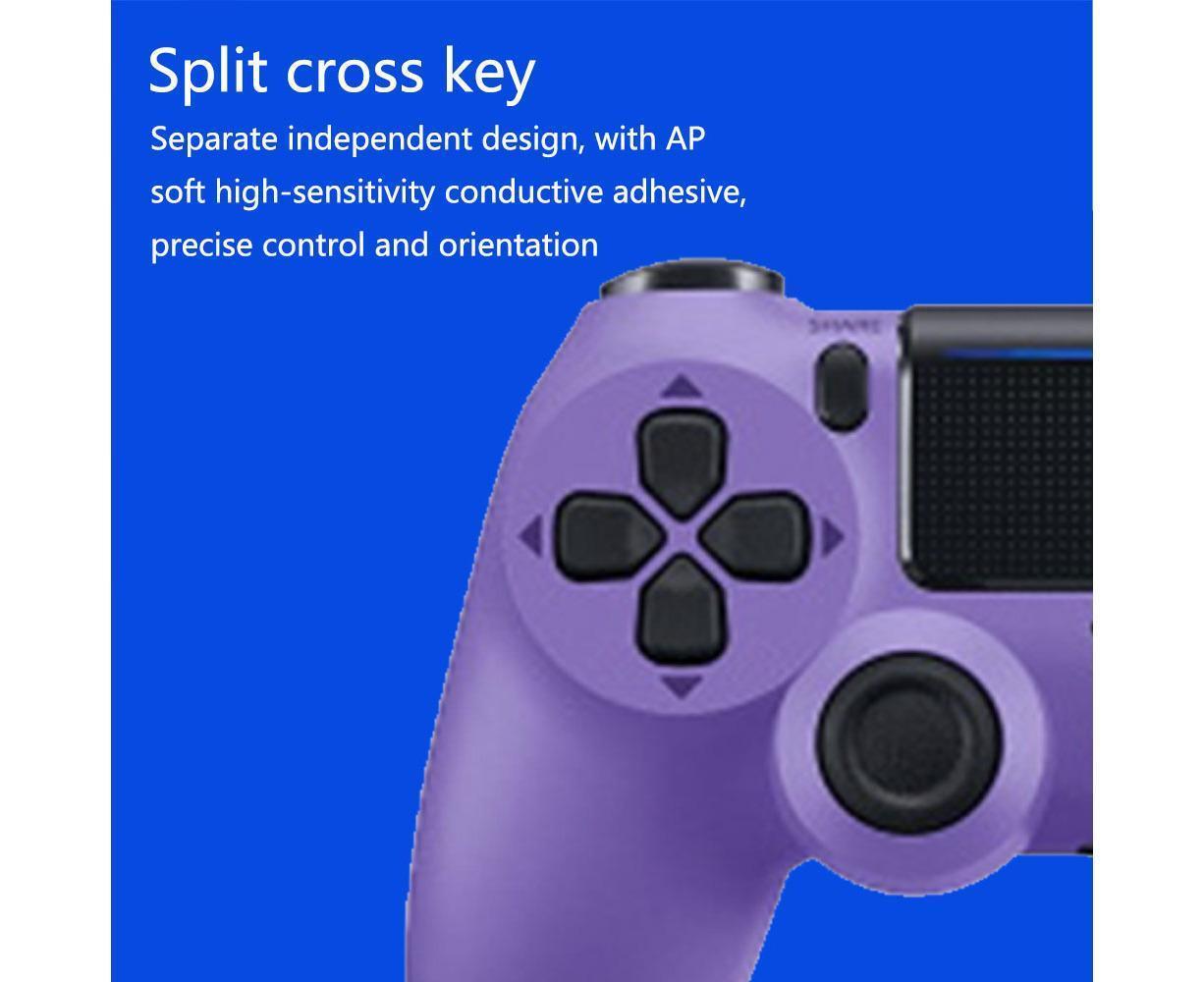 Wireless Game Controller Ps4 Controller Bluetooth Dual Head Head Handle Joystick Game Pad For The Game Console 4 - Electric light purple - Image 7